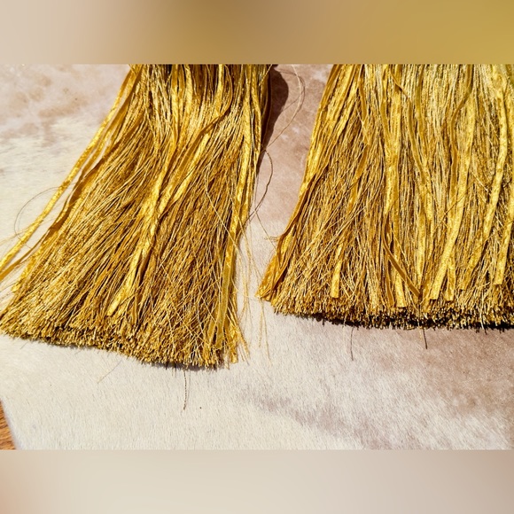 NEIMAN MARCUS Large & Lavish Embroidered Gold Curtain Drapery Tassel Tieback 21” - Picture 8 of 16